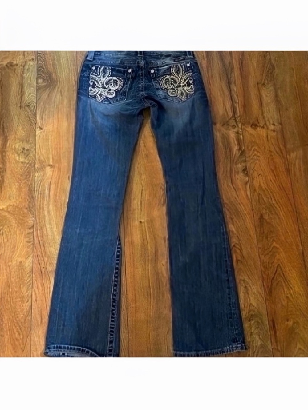 Gorgeous Y2K Miss Me Boot Jeans With Embellished Back Pockets 34” Inseam